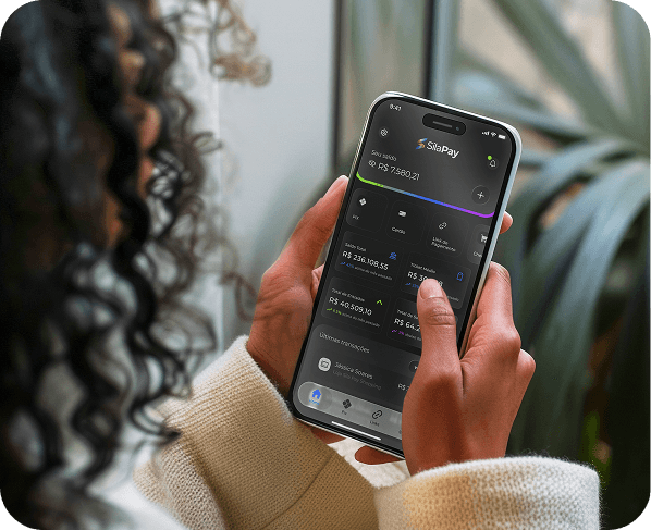 Aplicativo SilaPay na tela do celular