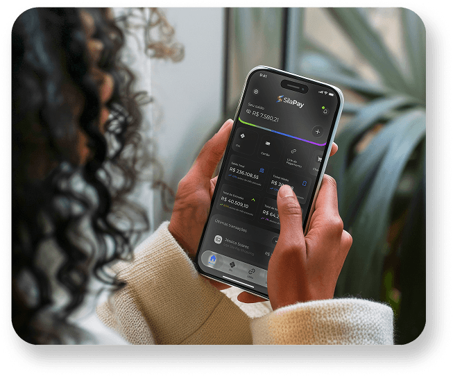 Aplicativo SilaPay na tela do celular